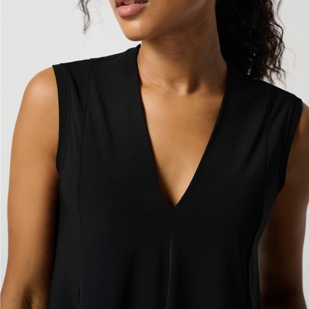 Joseph Ribkoff black sleeveless tunic top